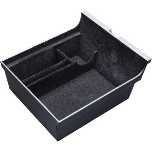 For Tesla Model3 2021 Armrest Box Flocking Storage Organizer For Tesla Model 3 Y 2021 Accessories Armrest Hidden Storage Box