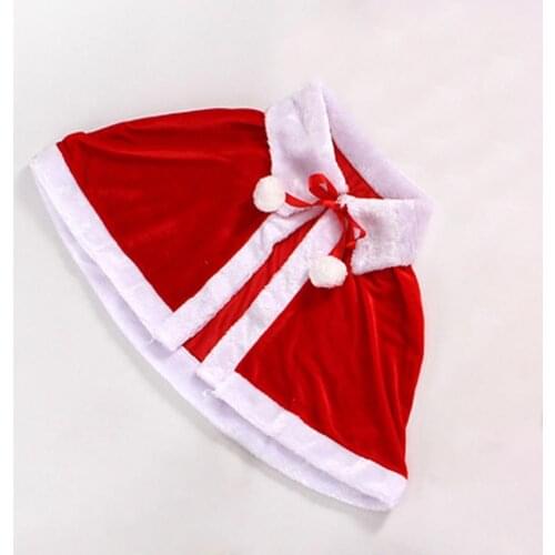 Adult Festive Turndown Collar Fine Workmanship Xmas Cloak Cloak Christmas Cloak Bow for Christmas
