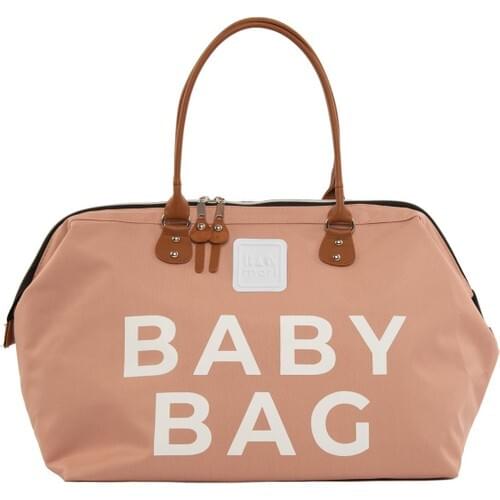 Pink Baby Bag Printed Baby Care Bag large capacity mother Baby Bag waterproof functional