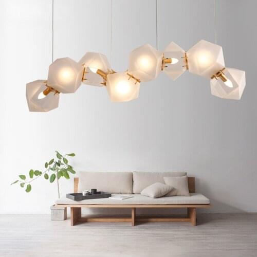 Modern crystal glass ball luminaire suspendu chandelier ceiling led wall moon lamp luzes de teto lamparas de techo