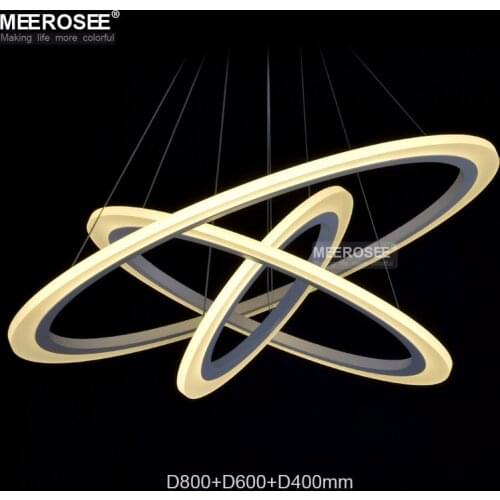 Modern Rings LED Pendant Lights for Dining Room White Acrylic Circles LED Pendant Lamp Lustres LED Lamparas de techo