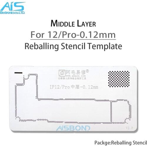 Amaoe Middle Layer BGA Planting Reballing Stencil For iPhone X XS 11 12 Pro 11Pro 12Pro MAX 12Mini Xsmax 11ProMax 12ProMax NAND