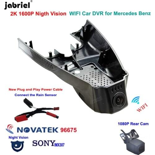 New Wifi 2K 1600P Dash Cam Car DVR Cameras for Mercedes Benz CLA w117 GLA x156 A Class w176 w177 180 200 220 250 180d 200d 220d