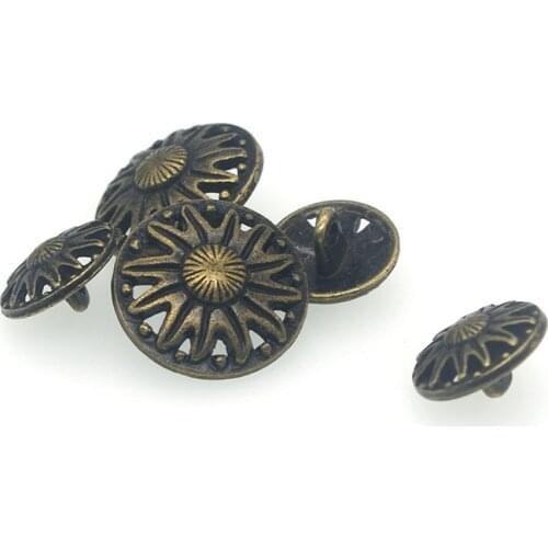 10PCs Metal Sewing Buttons Scrapbooking Round Shank RetroStyle Costura Botones Decorate bottoni botoes M1016