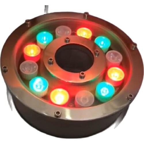 12w led RGB color underwater stainless steel pool light 12w led fountain light with remote controller 100% no water leak in