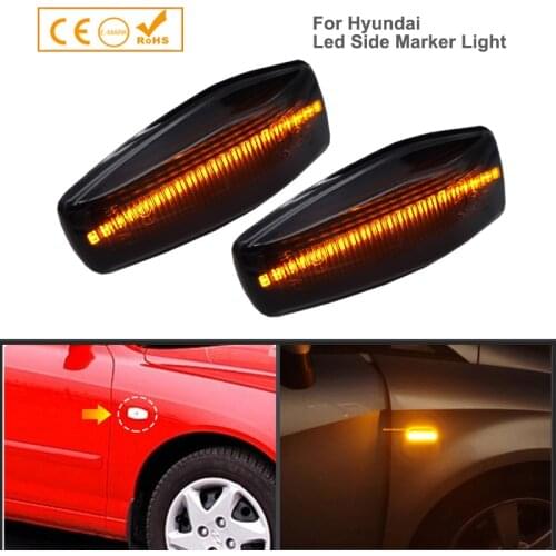 2x LED Dynamic Turn Signal Side Marker Light For Hyundai Elantra XD i10 Getz Tucson