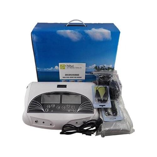 3 in 1 Ionic Detox foot bath Sub-health ionic cleanse SPA machine+infrared ray belt with two person ionic detox through feet