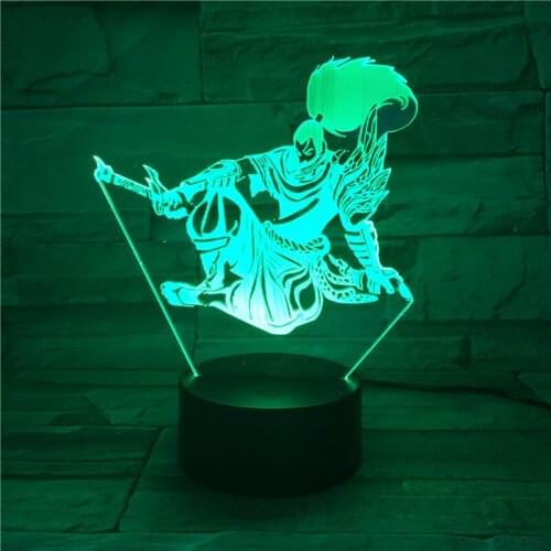 3D LED Night Lights Game Warrior Novelty 7 Colors Gunners Touch Button Desk Lampe Kids USB Lighting Home Decor 645
