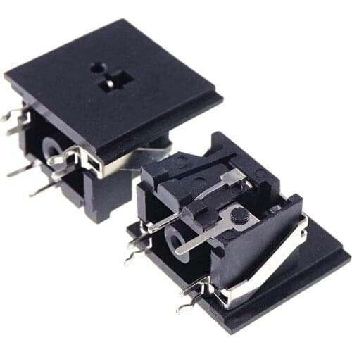 5pcs Din Socket 2 Position Female 2 Pin PCB Mount Right Angle Through holes SDS-J DS Power Socket Rating 2A 110V