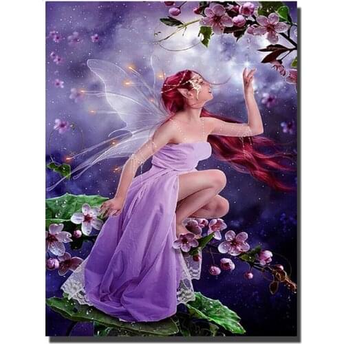 5D Diy Diamond Painting Girl Fairy Fantasy Cross Stitch Kit Full Square Drill Embroidery Mosaic Art Picture of RhinestoneZP-4811