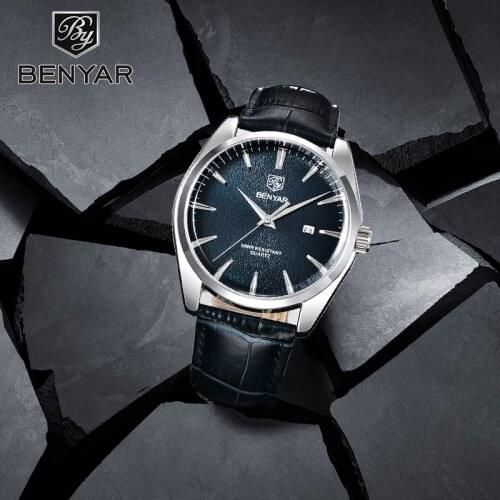 BENYAR New fashion mens watches quartz luxury watches for men simple business clock waterproof military men watch reloj hombre