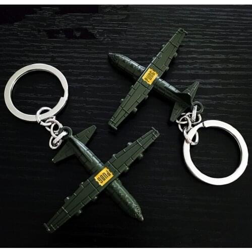 New Arrival Hot Game Pubg Aircraft Keychain High Quality Alloy Key Holder For Player Gift Wholesale 10pcs/lot