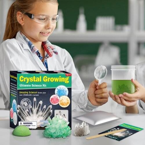Childrens DIY Science Lab Colorful Crystal Growing Kit Kids Funny Stem Game Growing Crystals Physics Science Toy