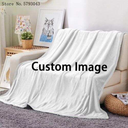 Customized Flannel Blanket Plush Give Me Picture Custom Blankets for Beds DIY Thin Quilt Sofa Cover Home Textile Blanket