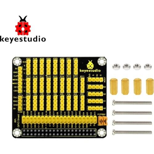 Keyestudio RPI GPIO shield with-PCF8591 AD-DA for Raspberry Pi /CE certification