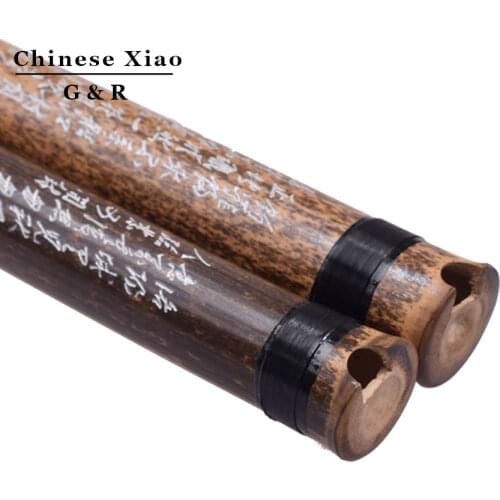 Chinese Vertical Bamboo Flute 8 Holes Xiao Accurately Tuned Chromatic Musical Instrument G/F Key Dong Xiao Two Sections Flauta
