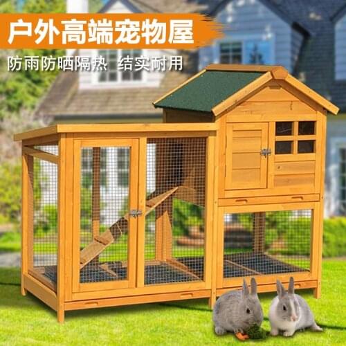 Outdoor rabbit cage automatic defecation household bop house rabbit nest villa cat cage pigeon loft luxury double bird cage