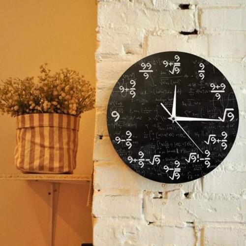 9s Formulas Math Wall Clock 12" Mathematical Equations Clock Decor Gifts