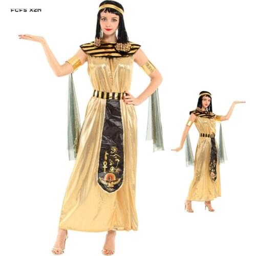 New Woman Cleopatra Cosplay Female Halloween Queen of Egyptian Costume Carnival Purim parade Nightclub Bar Role Play party dress