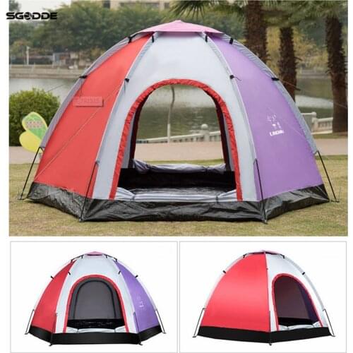 6 Person Outdoor Automatic Instant Tent Throwing Pops-Up Hiking Fishing Camping Beach Tent Set Waterproof Large Tents