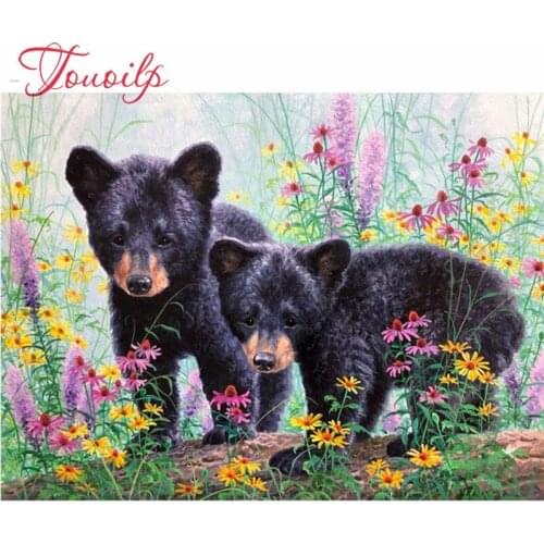 Full Square Bear Diamond Embroidery Full Display Diamond Mosaic Animal Diamond Art Picture Of Rhinestones