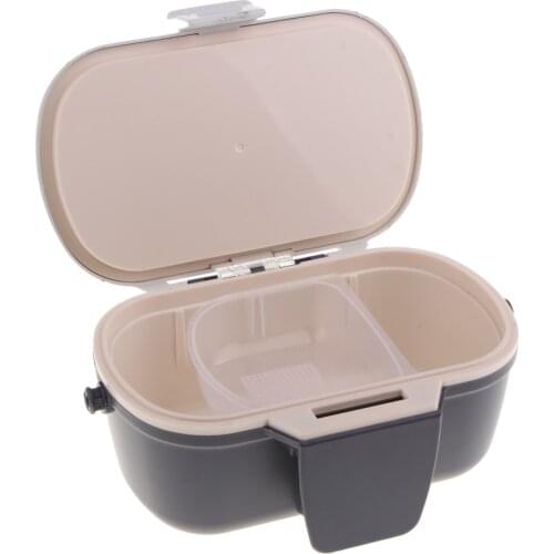 Portable Fishing Lures Box Live Bait Worm Hook Earthworm Storage Container Breathable Design Holder with Strap Fishing Accessory