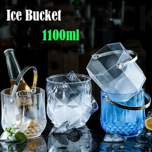 Manufacturers bar KTV supplies plastic acrylic transparent crystal ice bucket red wine bucket Champagne bucket ice bucket