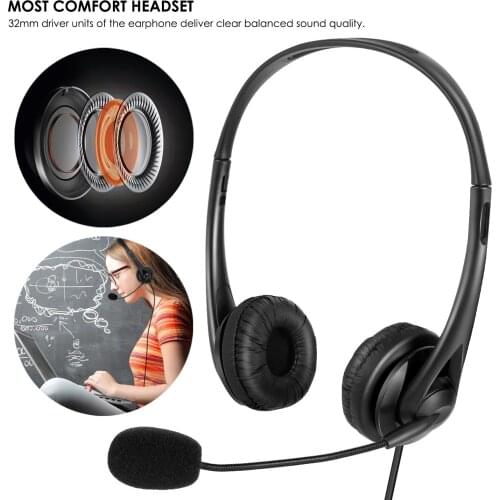 3.5mm/USB Plug Wired Gaming Headset With Mic Over-Ear Stereo Sound Headphone Professional Networking Online PC Computer Headset