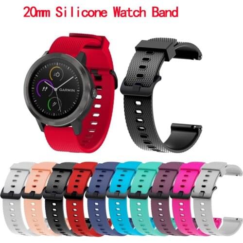 20mm Silicone Watch Band Strap For Garmin Vivoactive 3 Wrist band for garmin vivoactive 3t Bracelet Strap for Samsung Gear S2
