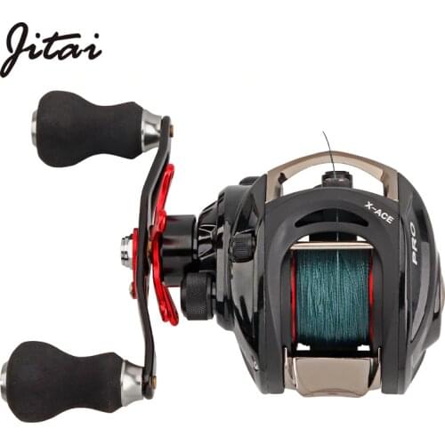 JITAI Fishing Reel 8Kg Max Drag Have PE 4 Strands line 14+1BBs Left Right Hand Lure Bait Casting fishing Baitcasting reel