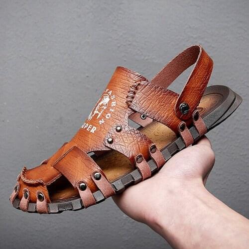 Brand Men Sandals Soft Casual Roman Shoes Outdoor Breathable Mens Sandals Summer Comfortable Light Sandalias Hombre Plus Size 47