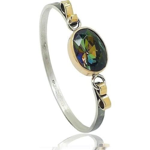 Silver Mystic Topaz Gemstone Lady Bracelet