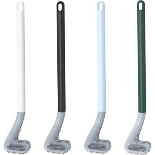 Long Handle Toilet Cleaning Brush ,Silicone Toilet Brushes for Bathroom,Toilet Cleaning Brush,Bendable Silicone Brush Head