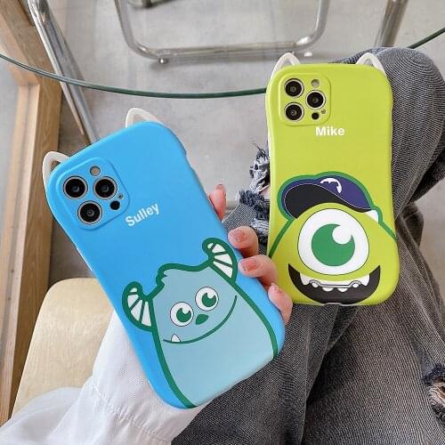 Silicone Cartoons Mobile Phone Protective Cover For iPhone 7 8 Plus X XR XS Max 11 12 Pro Max Shockproof Case Thicken Phone Case