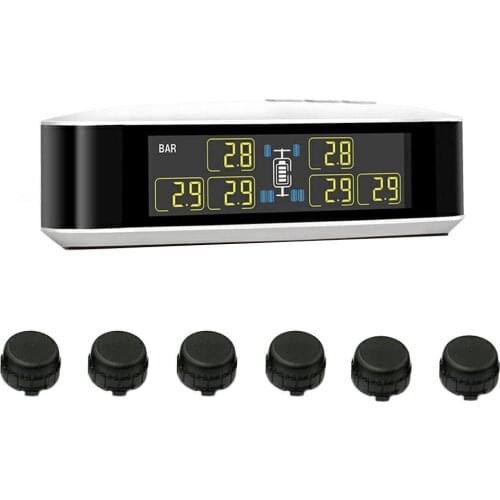 Motorcycle TPMS U8 Tire Pressure Monitoring Alarm System with 6 External Sensors High-precision digital tire pressure monitoring