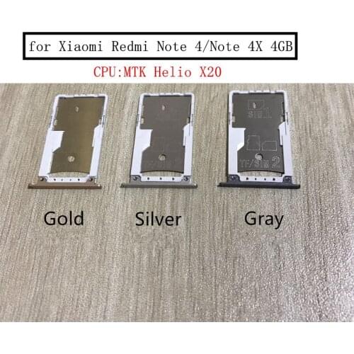 For Xiaomi Redmi Note 4/ Note 4X 4GB Card Tray Holder SIM Card Micro SD SIM Card Slot Adapter Replacement Repair Spare Parts