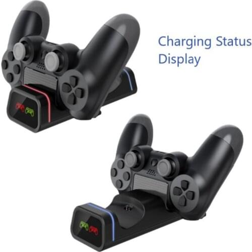 Dual USB Charging Dock For PS 4 Game Controller Handle Charger For PS4/5 Dual Gamepad Charging Station Stand For PlayStation 4