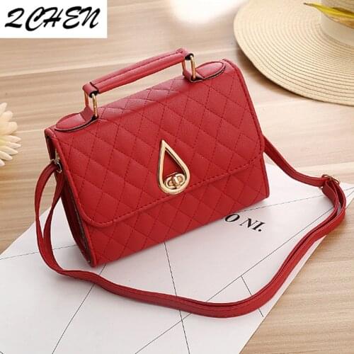 Womens shoulder bag Korean version Messenger red bag water drop embroidered lattice set clutch female shoulder bag Shipping 355