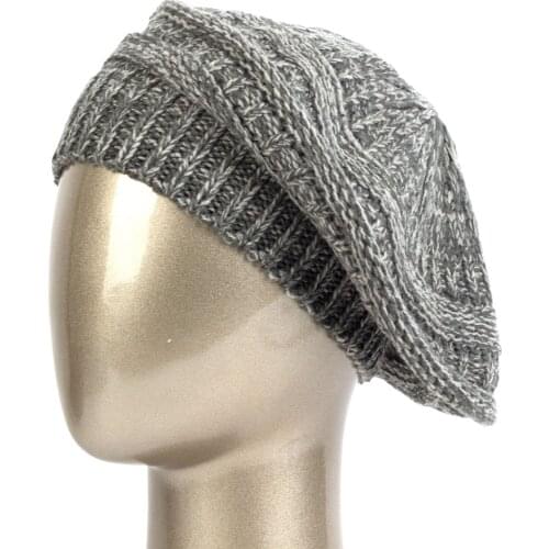 Women Female Fashion Double Color Wool Knit Hats Winter Spring Warm Berets Hats Girls Caps Turban Wraps Slouchy Beanies Casual