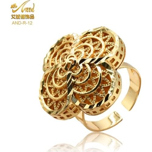 Ethiopian Wedding Ring 2021 Trend New Gold Color Women Rings Jewelry Bride Gift Adjustable Jewellery Russian Luxury Accessories