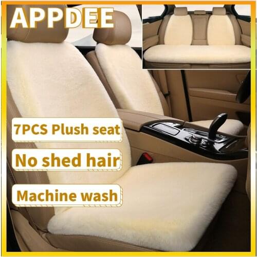 APPDEE Car Plush Imitation Rabbit Fur Universal Size Winter Warm Mat Protect Automobile Washable Interior Accessories