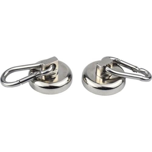 1 Pcs Super Strong Neodymium Magnet Carabiner Pot Magnet Rotating Magnetic Hook Keychain Rings Magnet Hook Permanent Suction Cup