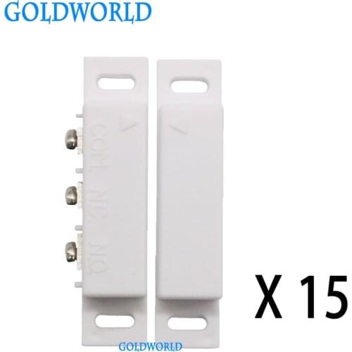 15Pcs/Lot door switch Wired Magnetic Door/Window Contact for Alarm System W N.O/N.C Output MC-31B