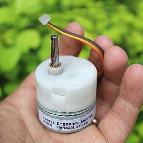35MM Round 35PM48L01-05B 2-phase 4-wire Stepper Gear Motor Micro Metal Gearbox Stepping Motor