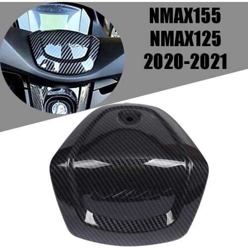 Motorcycle Handle Handlebar Upper Center Cover Leading cover Front Mask Shell Cap Carbon Fiber For Yamaha Nmax155 NMAX 155 2020