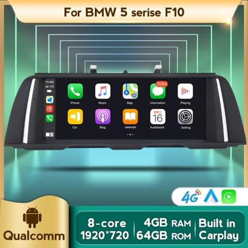 12.3" 1920*720 Android 10 Car DVD Multimedia GPS Player For BMW 5 Series F10 F11 (2011-2016) CIC/NBT Auto Radio Navigation 520i