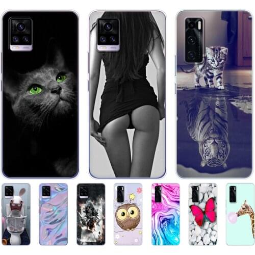 For Vivo V20 SE Case For Vivo V20 2020 Case Soft TPU Silicon Back Phone Cover Vivo V20 Vivo V20 SE6.44'' Capa Bumper flower rose