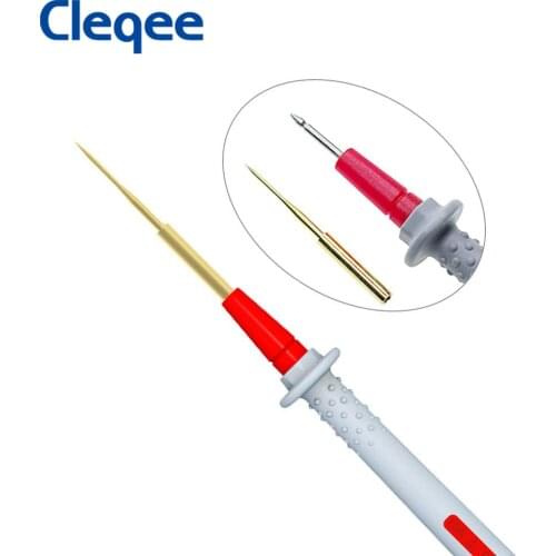 Cleqee P1505B 1000V/10A 150cm Universal Double Silicone wrap with Sharp Needle multimeter probe test lead for Digital Multimeter