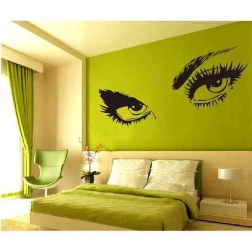 DIY Creative 50*95cm Sexy Lady Eyes Eyebrow Wall Stickers Living Room Bedroom Decoration Wallpaper Adesivo De Parede
