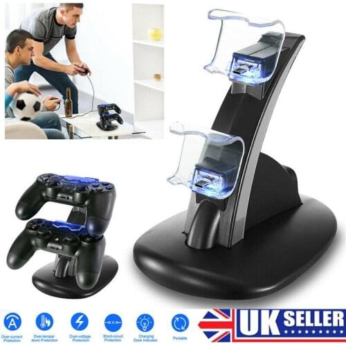 Controller Charger Dock PS4 Dual USB Controller Stand Gamepad Charger Charging Stand Station for Playstation 4 Games Console